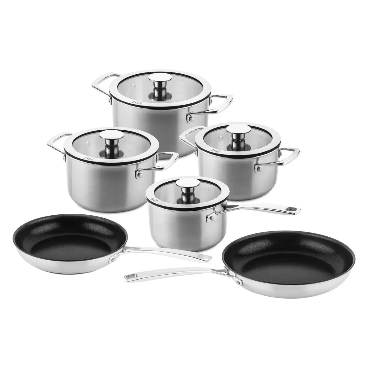 Ducq downdraft 6 delige pannenset (met koekenpannen PFAS vrij) - Afbeelding 2