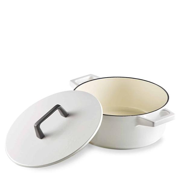 Braadpan 25cm gietijzer Baron wit Habonne - Afbeelding 3