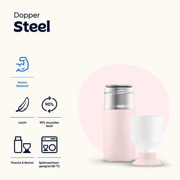 Dopper Soft Pink 350ml Dopper - Afbeelding 4