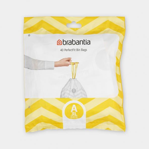 Vuilniszakken Code-A 3ltr. 40st. Brabantia - Afbeelding 2