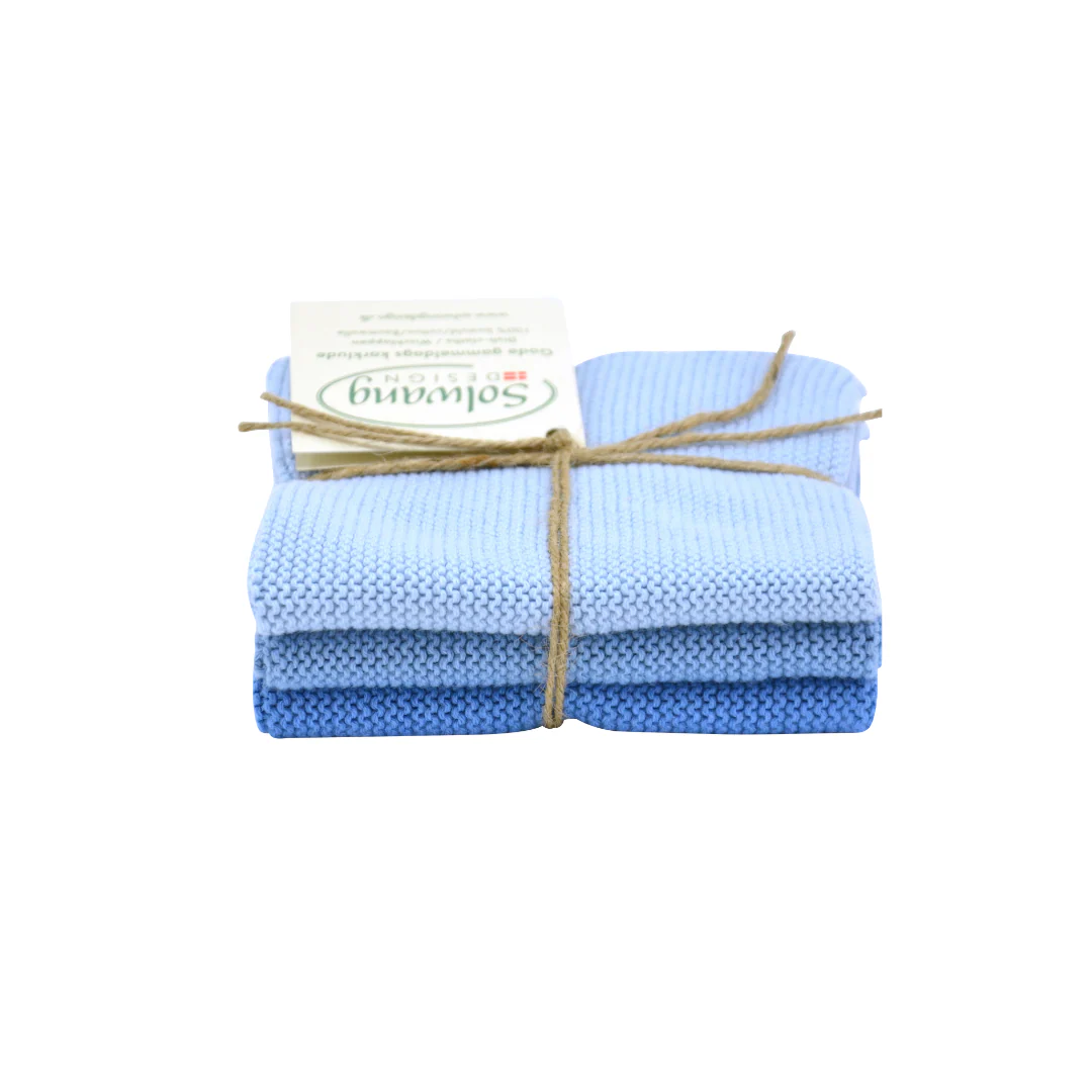 Vaatdoek 3-pack Ice Blue Combi