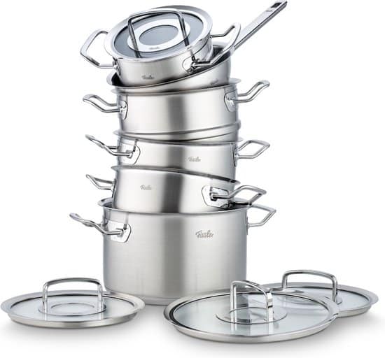 Fissler Profi 6 delige set (met stoominzet) glasdeksels - Afbeelding 3