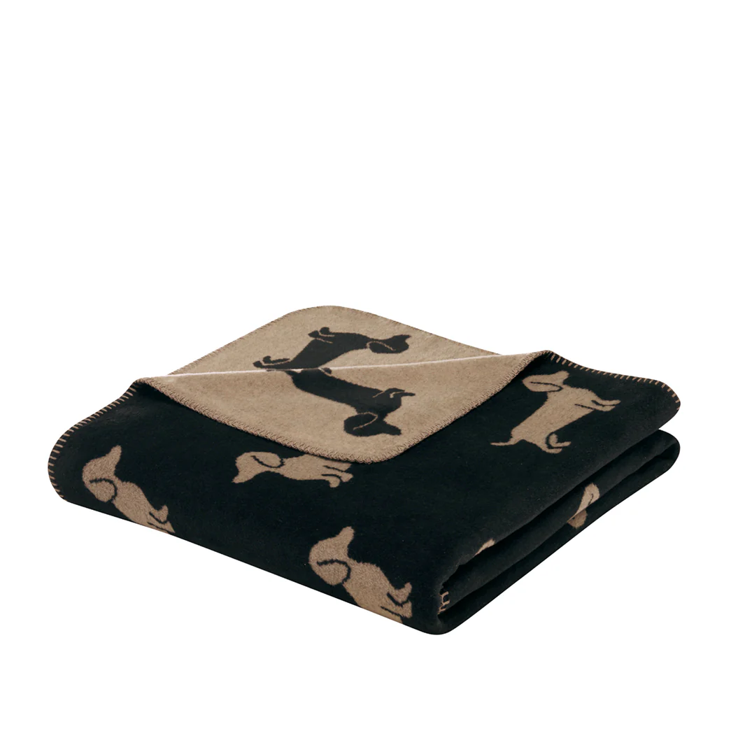 Plaid – We Love Dogs Zwart Beige