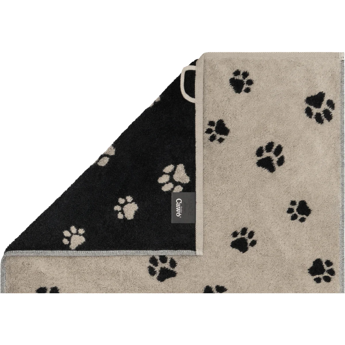 6 x Gastendoeken Paws Zwart-Beige 30x50 cm - Afbeelding 3