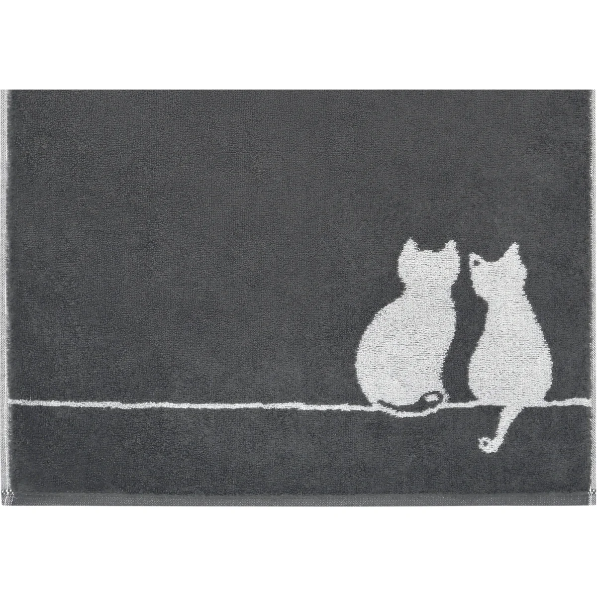 Douchelaken Cute Cats Basalt-Platin 80x150 cm - Afbeelding 8