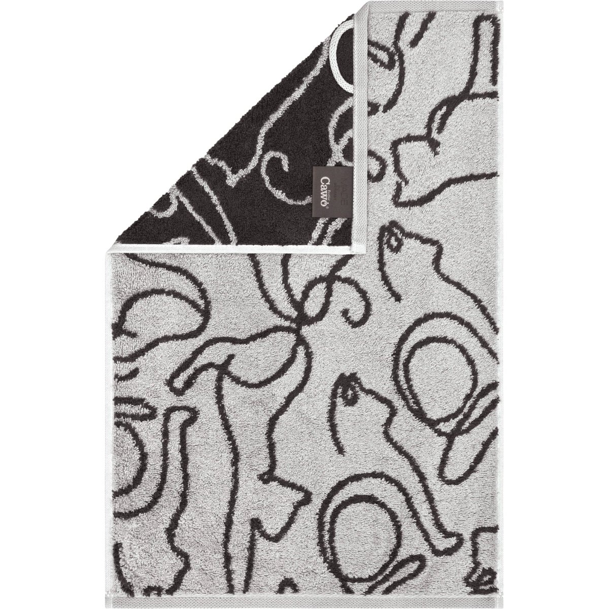 3 x Handdoeken Cats Platin-Basalt 50x100 cm - Afbeelding 9