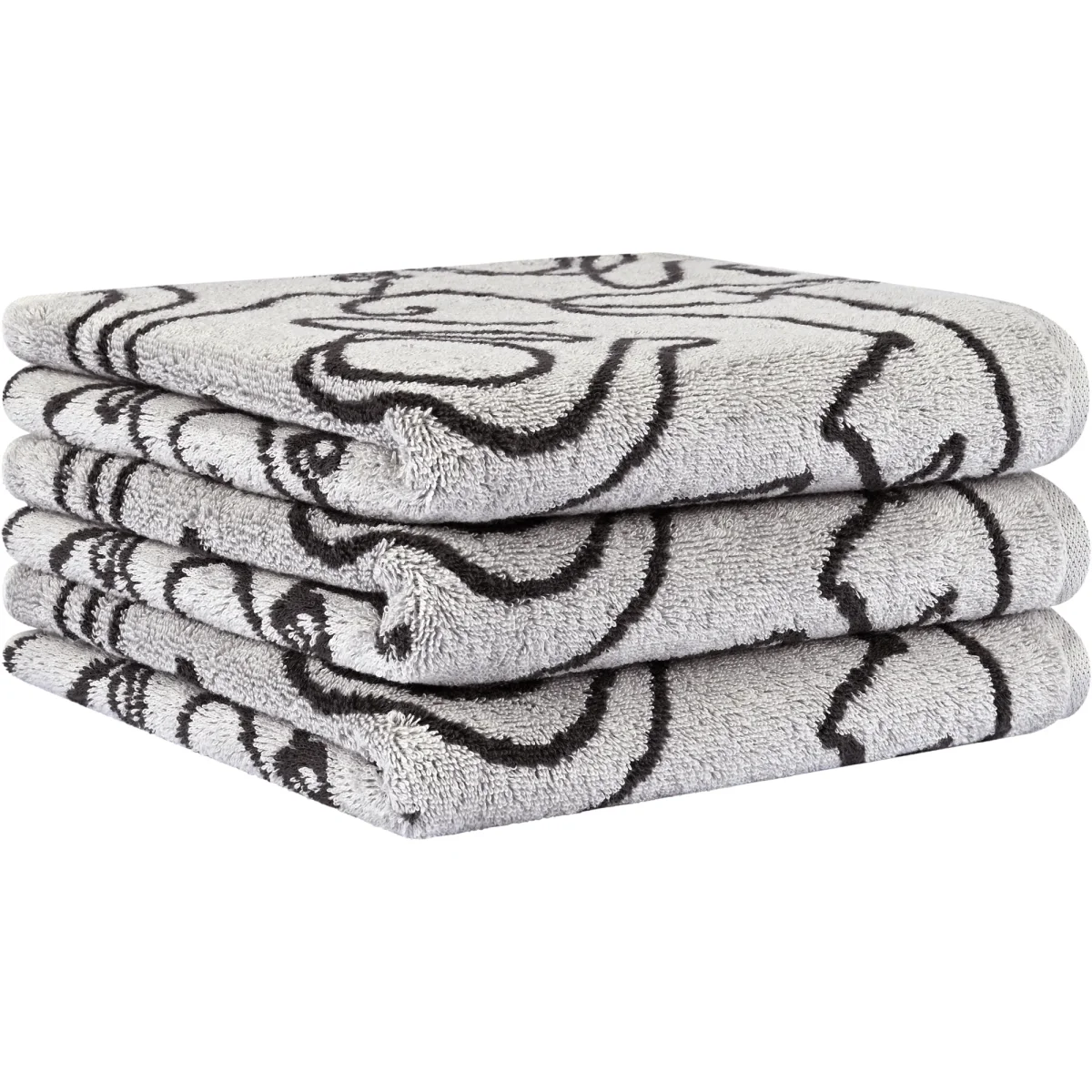 3 x Handdoeken Cats Platin-Basalt 50x100 cm - Afbeelding 2