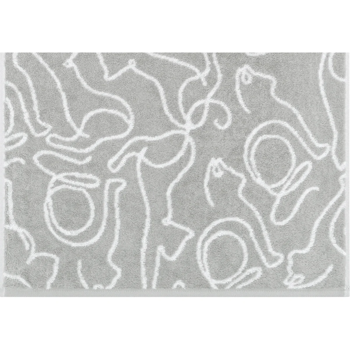 Douchelaken Cats Platin-Wit 80x150 cm - Afbeelding 5