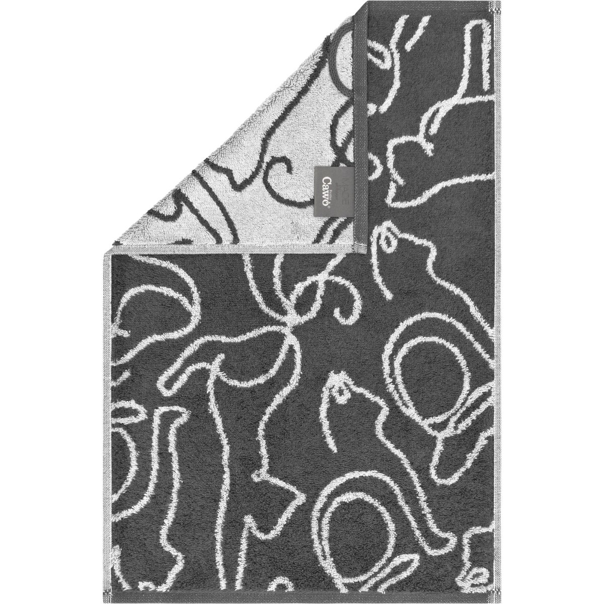 3 x Handdoeken Cats Basalt-Platin 50x100 cm - Afbeelding 7