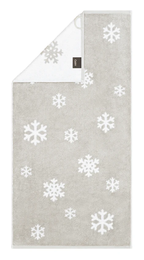 Handdoeken - Winter Edition Sneeuwvlok – set van 3 - platin/wit - 50x100 cm