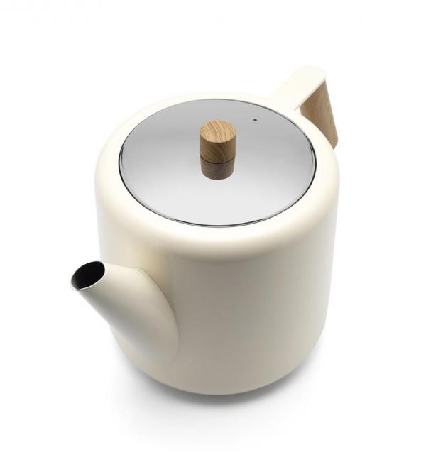 Theepot Duet Design Boston Wit dubbelwandig 1.1 liter mat rvs Bredemeijer - Afbeelding 5