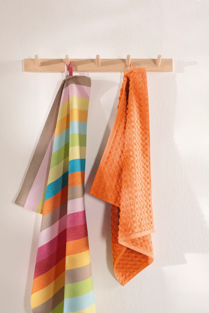 Theedoek Cuisine Lifestyle - set van 4 - Multikleur Blokstreep - 50x70 cm - Afbeelding 4