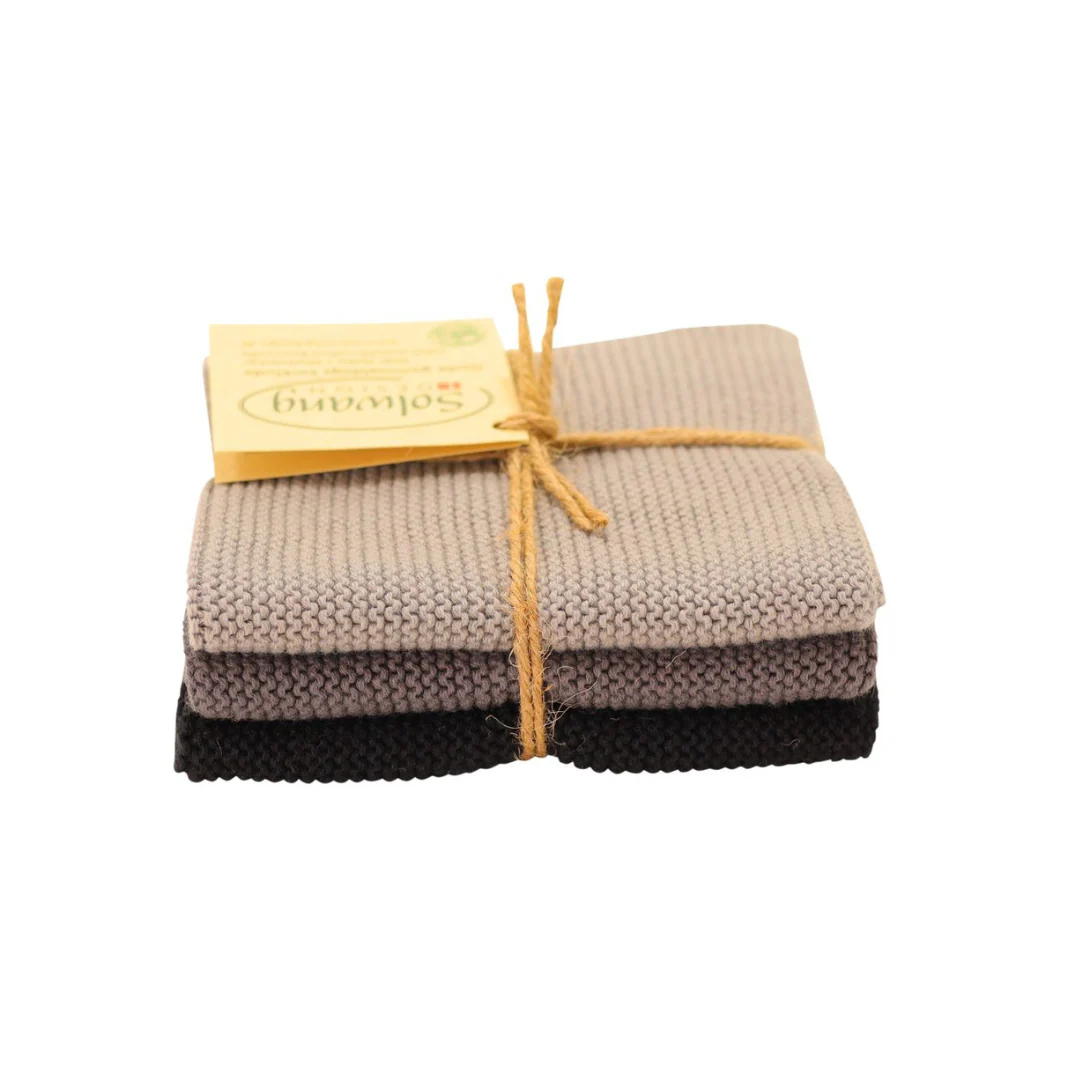 Vaatdoek 3-pack Grey Black Combi - Afbeelding 2
