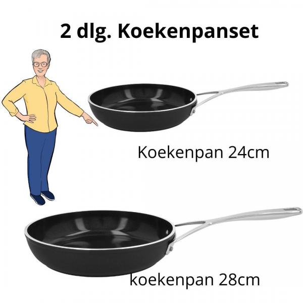 Koekenpanset 24+28cm Ceraforce-5 Demeyere - Afbeelding 2
