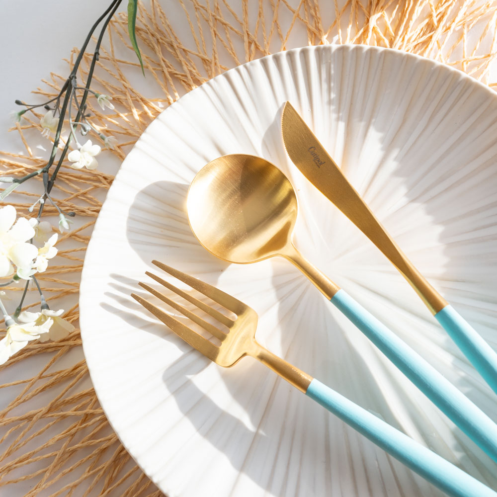 Goa – Goud/Turquoise – Bestek // Cutipol