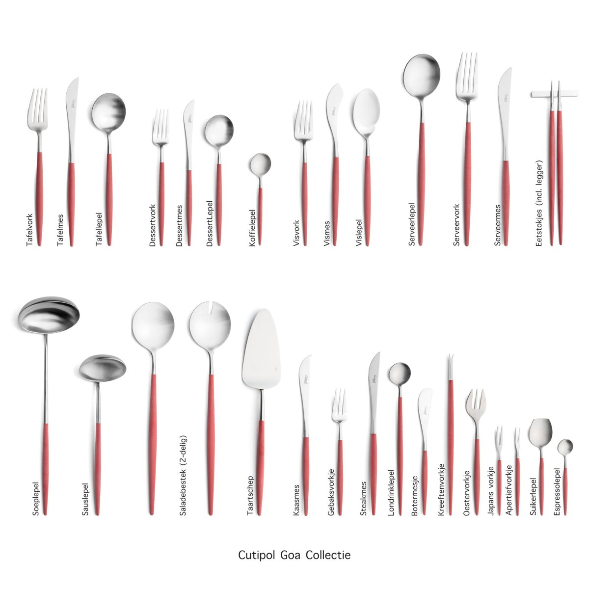 Goa – RVS/Rood – Bestek // Cutipol - Afbeelding 3