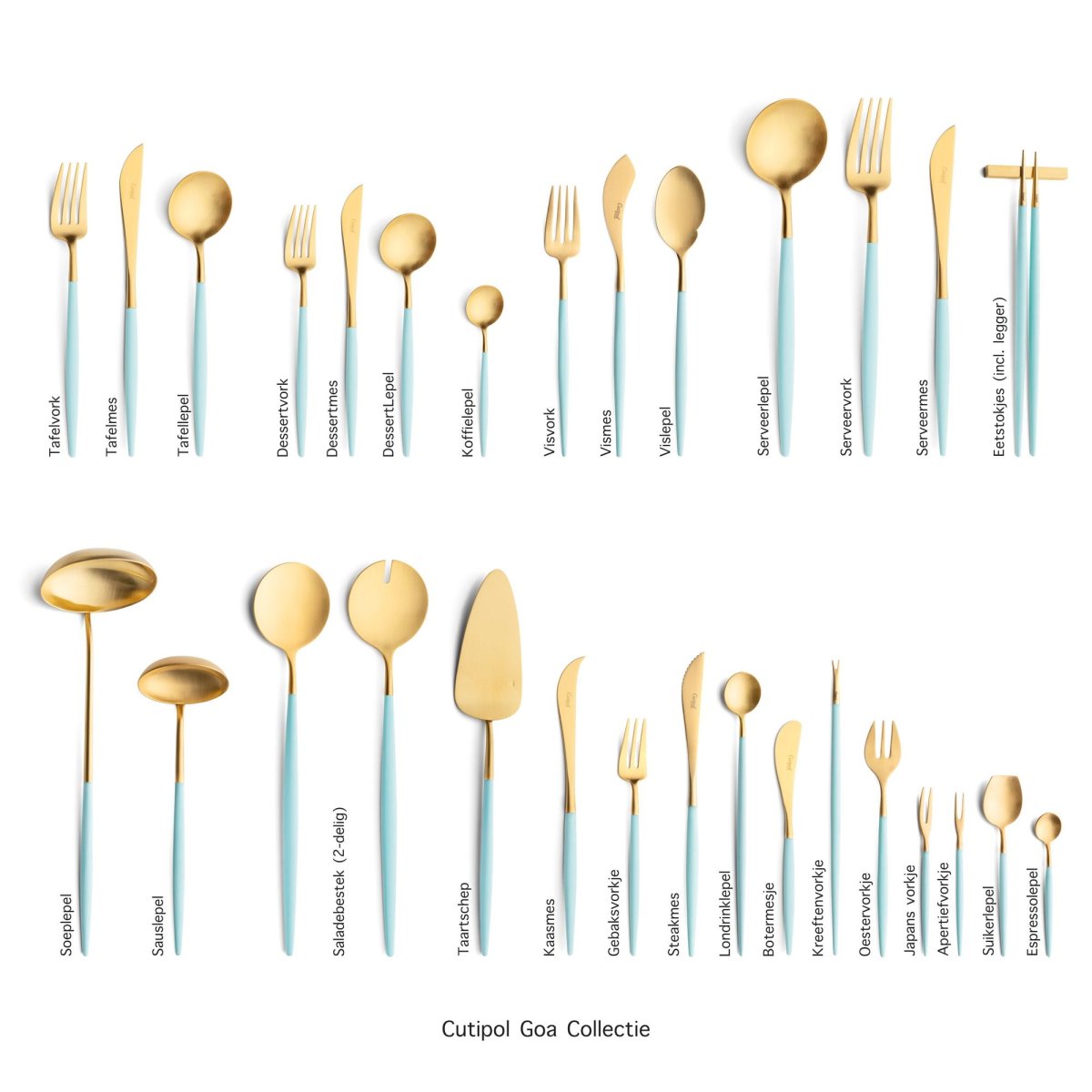 Goa – Goud/Turquoise – Bestek // Cutipol - Afbeelding 3