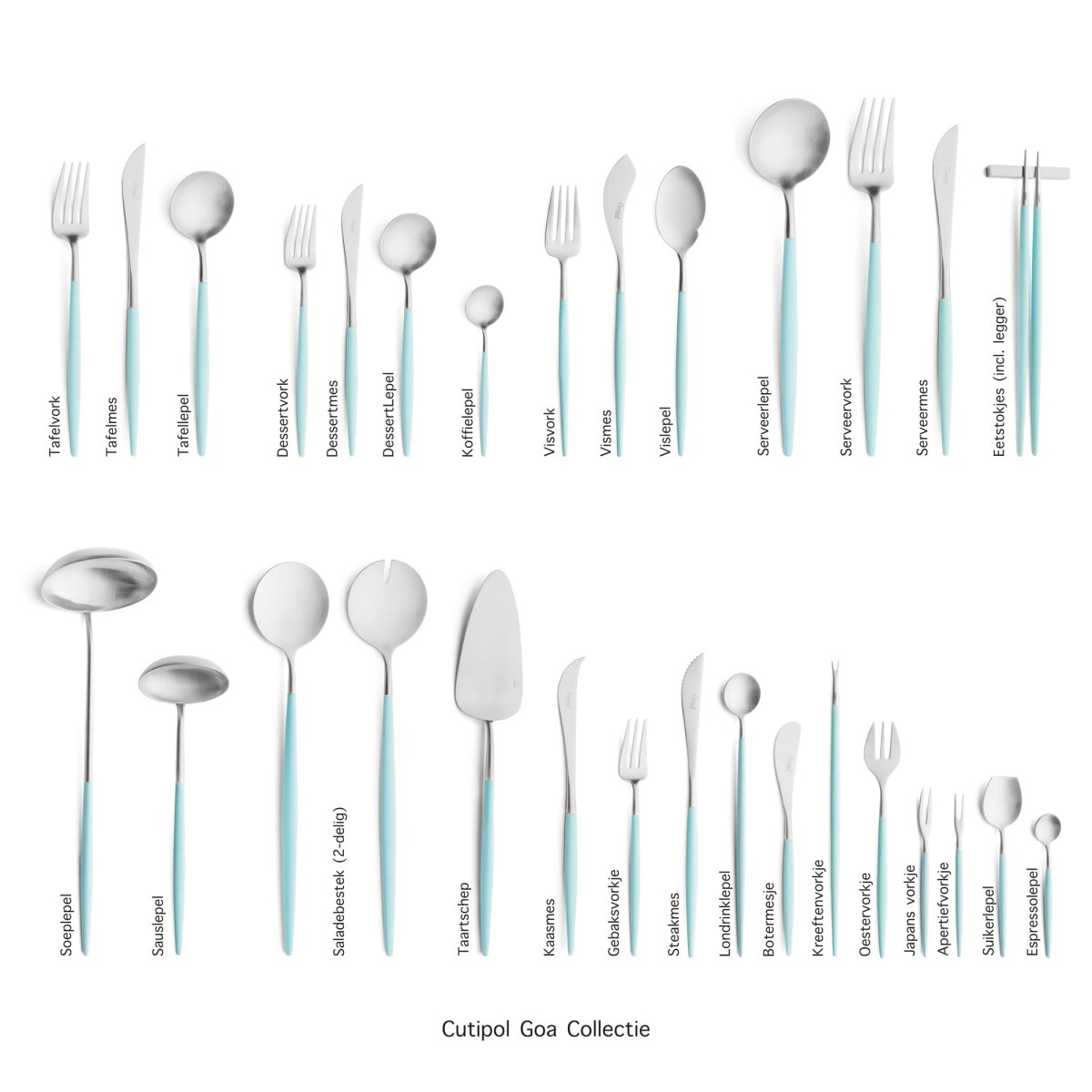 Goa – RVS/Turquoise – Bestek // Cutipol - Afbeelding 3