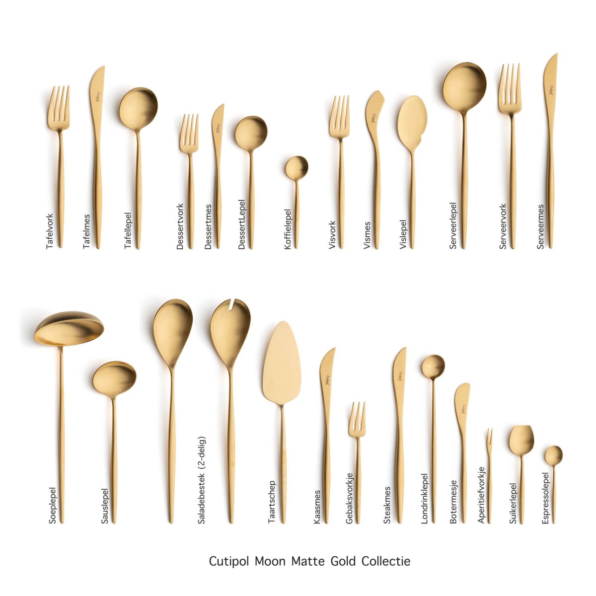 Moon – Goud – Bestek // Cutipol - Afbeelding 3