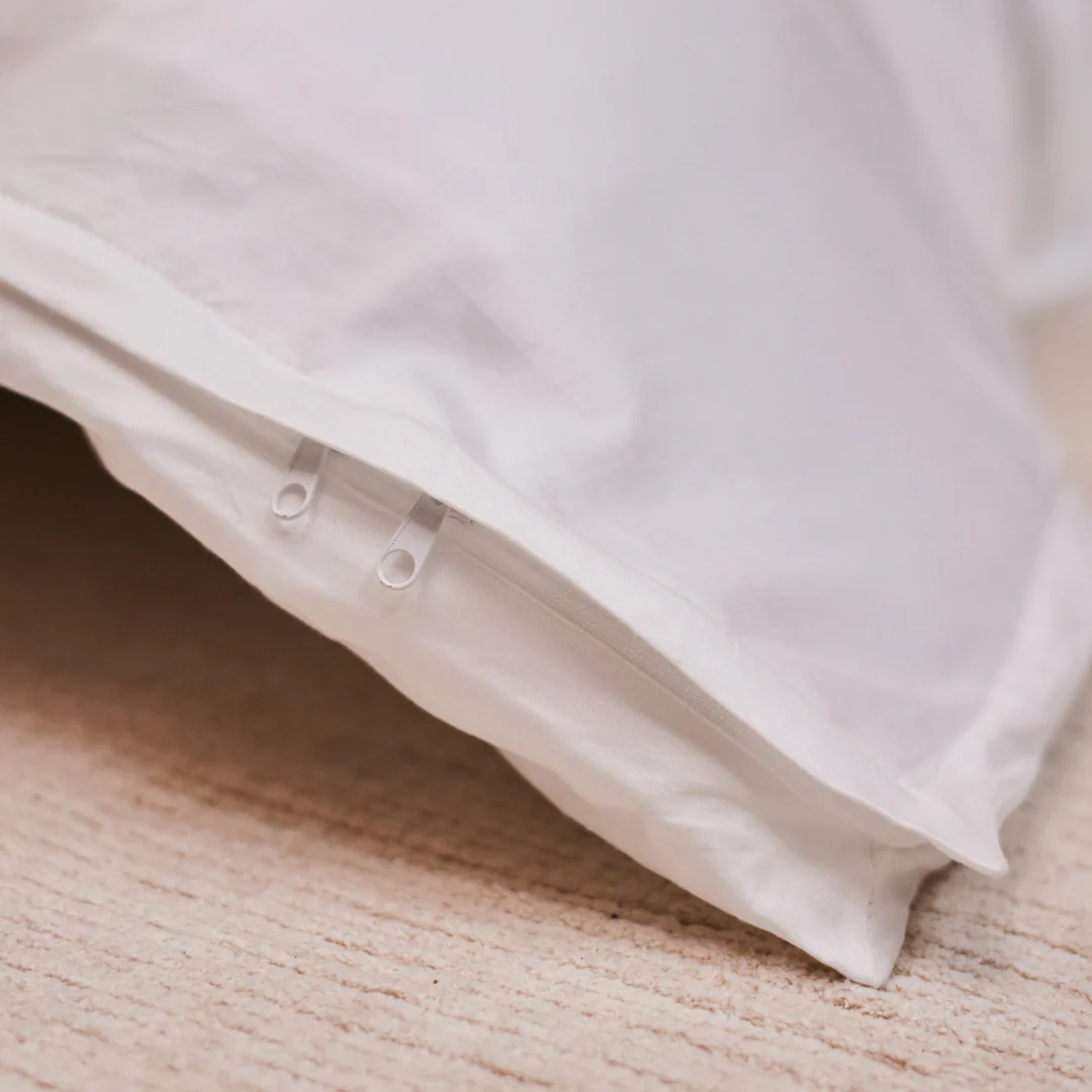 Overtrek Met Rits Dromerig Wit - Katoen Satijn - Afbeelding 5