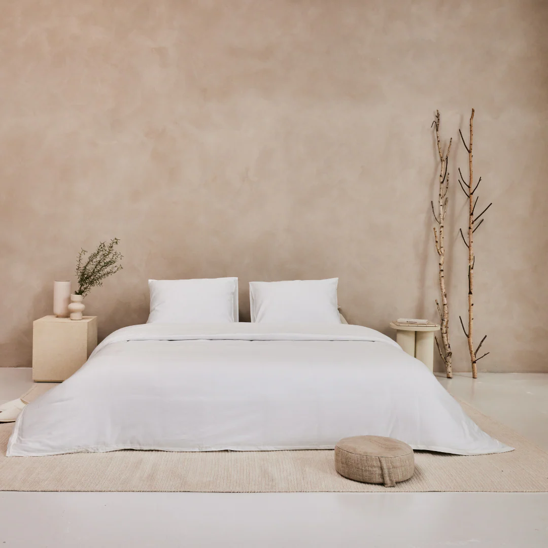 Overtrek Met Rits Dromerig Wit - Katoen Satijn - Afbeelding 2