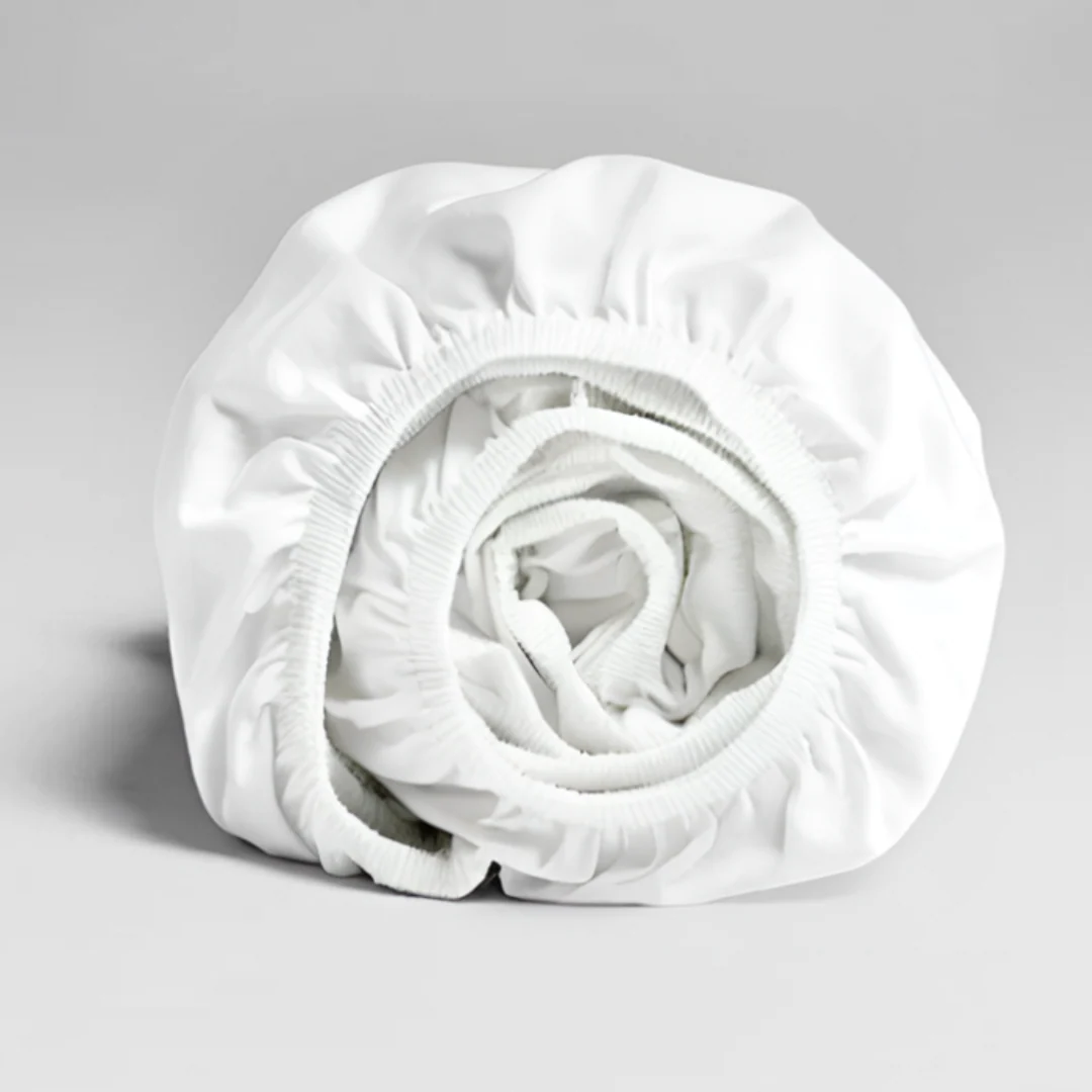 Hoeslaken Katoen-Satijn Dromerig Wit - Afbeelding 2