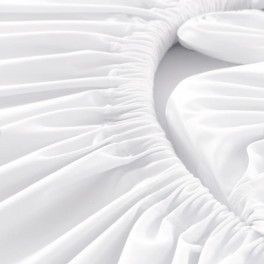 Hoeslaken Katoen-Satijn Dromerig Wit - Afbeelding 4