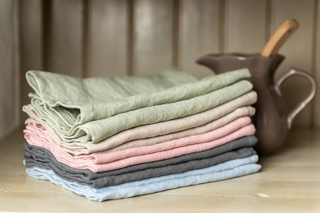 Theedoek Linnen/Katoen Warm Grey - Afbeelding 3