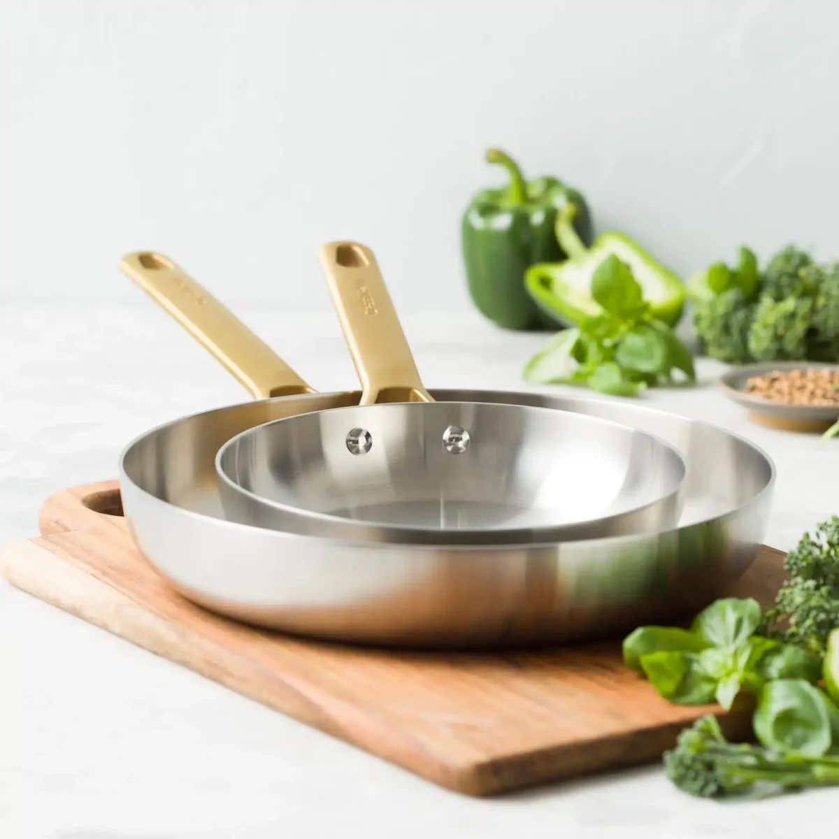 Greenpan Padova Stainless steel 2 delige koekenpannenset - Afbeelding 3