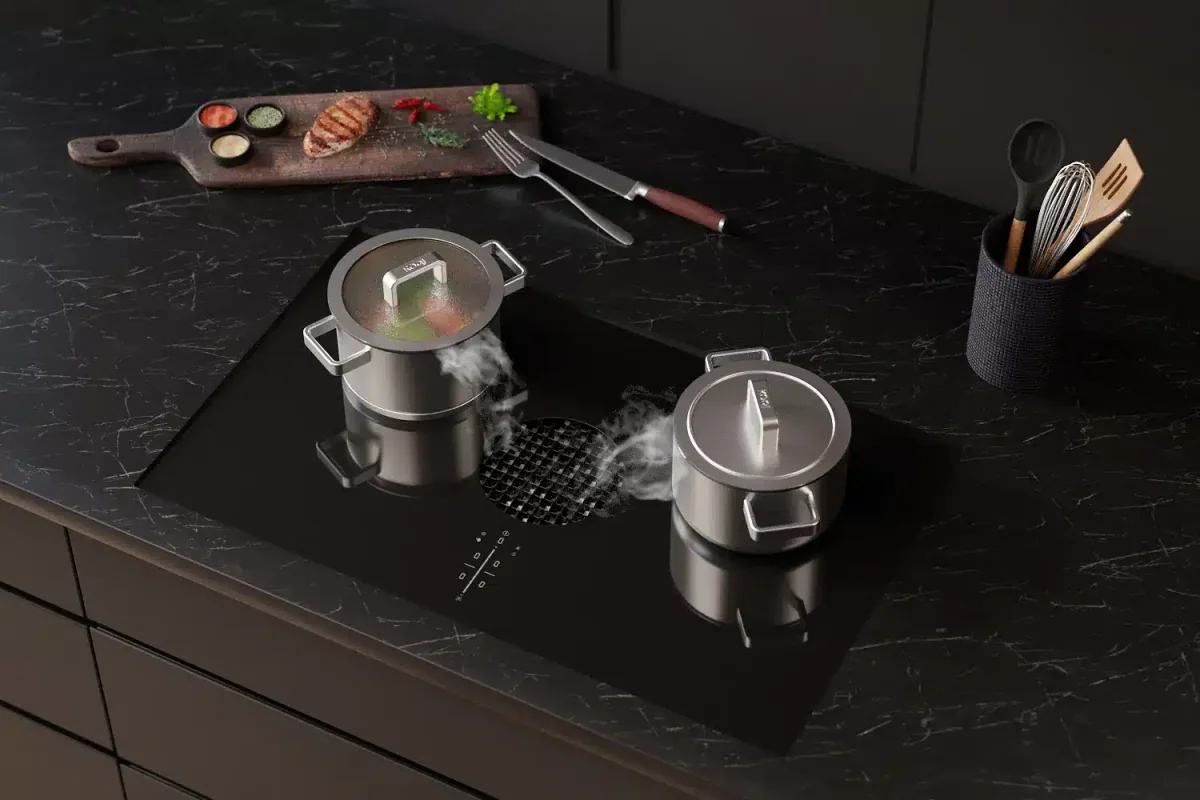 Koqi Uma 5 delige pannenset downdraft - Afbeelding 3