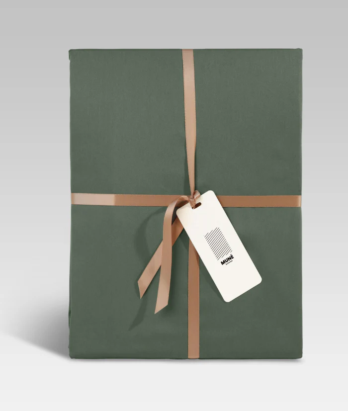 Kussenslopen Set Katoen Satijn Olijf Groen - Afbeelding 3