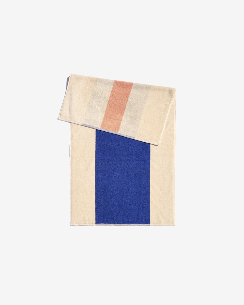 Badhanddoek Royal Blue - Peach 70 x 140 cm - Afbeelding 2