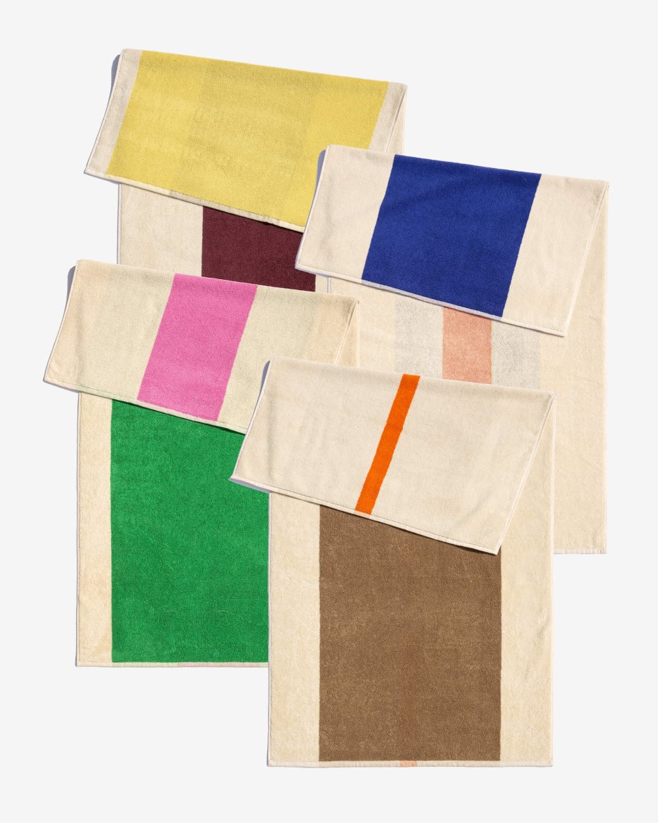 Badhanddoek Royal Blue - Peach 70 x 140 cm - Afbeelding 3