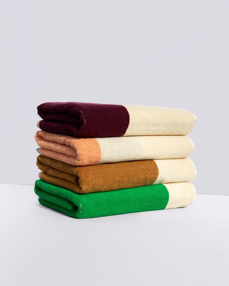 Badhanddoek Royal Blue - Peach 70 x 140 cm - Afbeelding 5