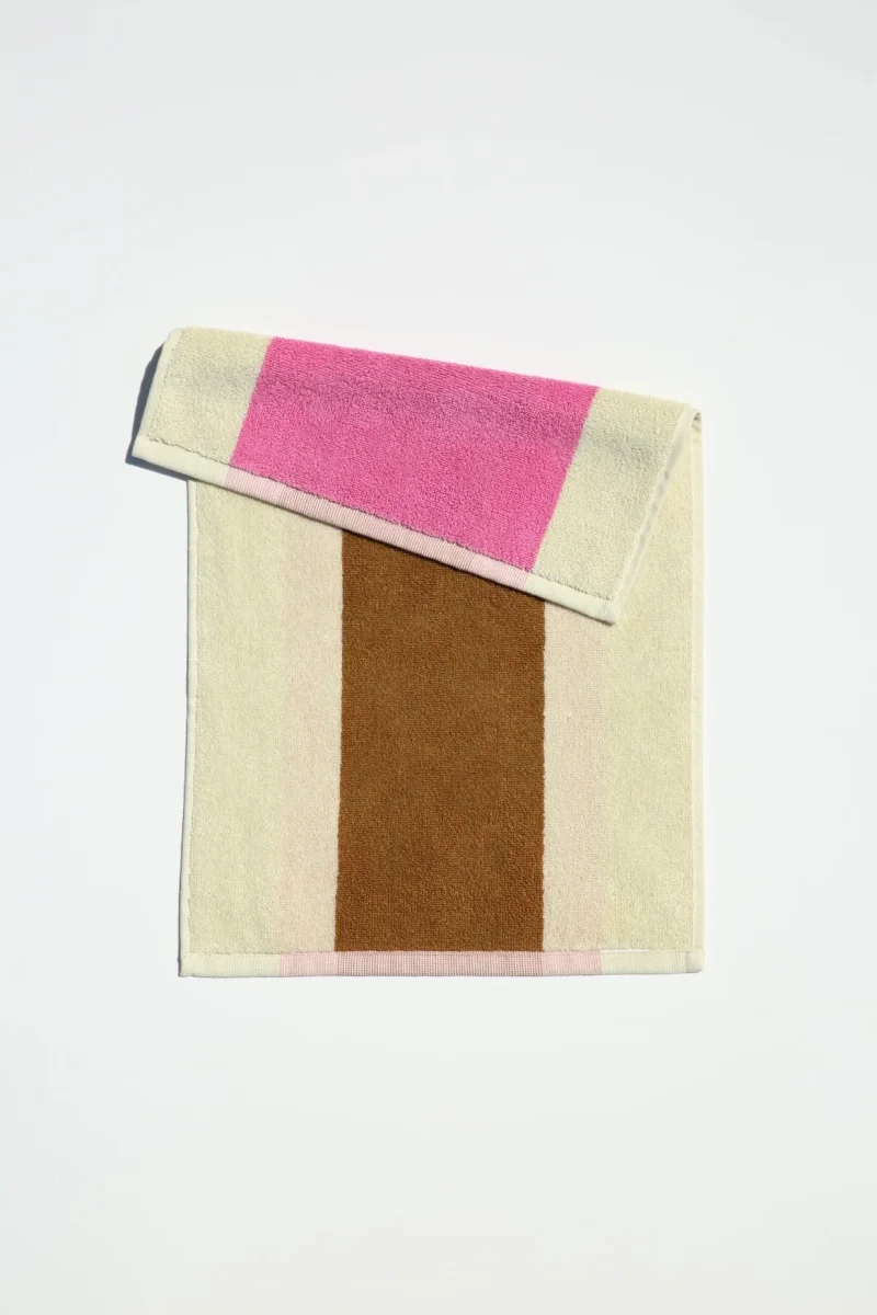 Gastendoekjes luxe set van 3 Pink Royal Blue Brown - Afbeelding 6