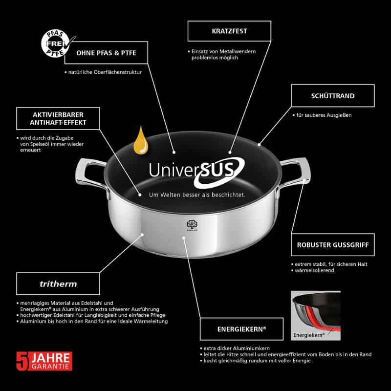 Schulte Ufer Quasar hapjespan 24cm met deksel - Afbeelding 5