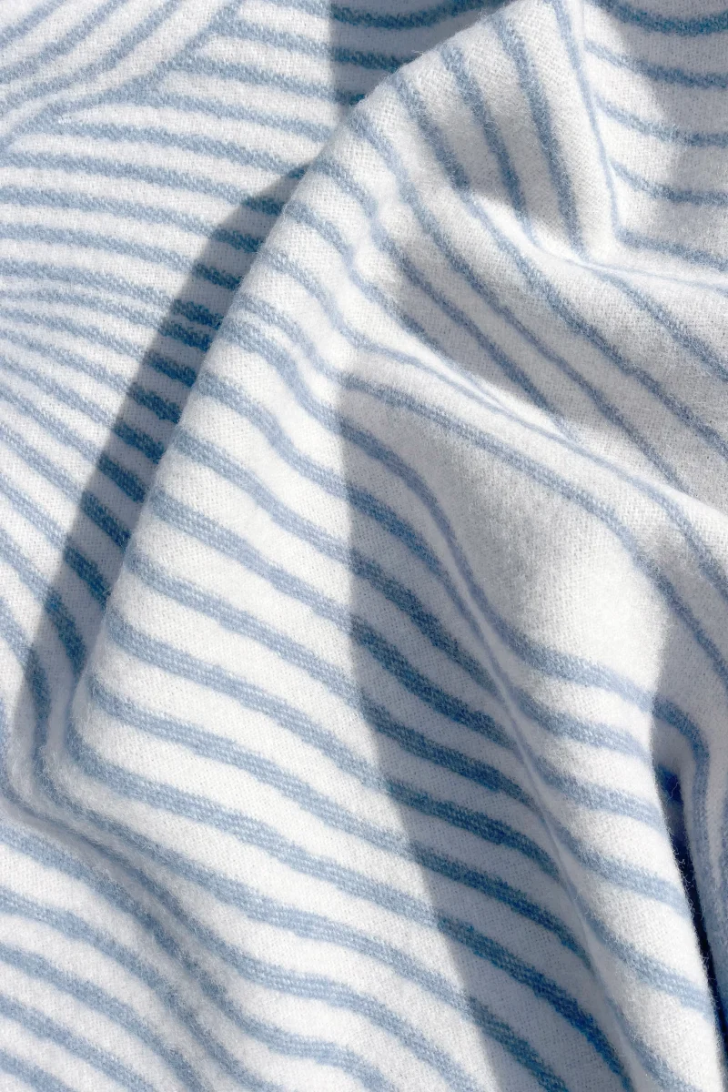 Wollen plaid Techno Bee Denim-Creme - Afbeelding 3