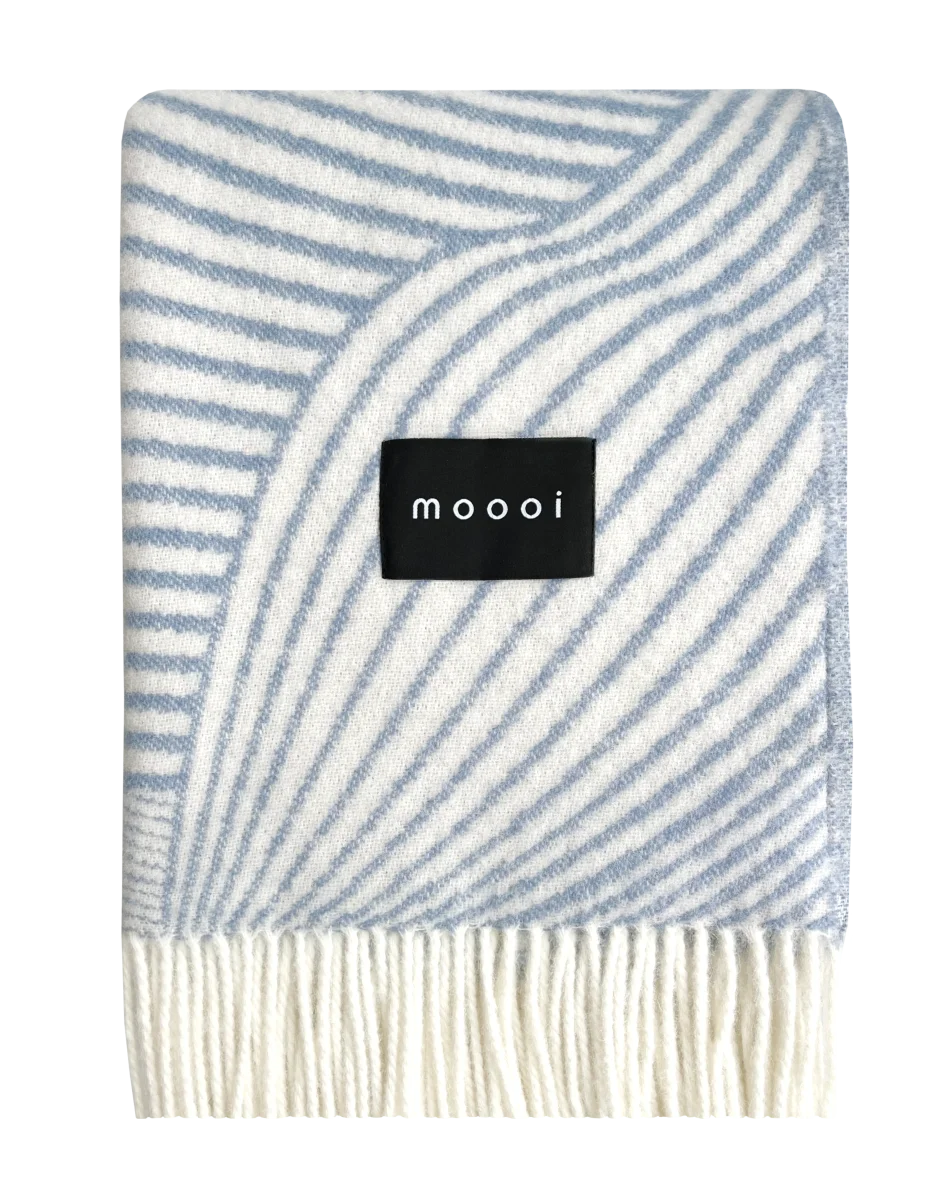 Wollen plaid Techno Bee Denim-Creme