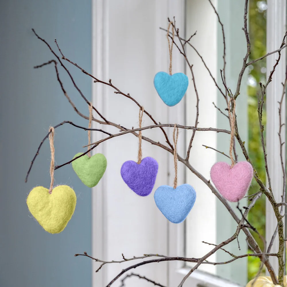 Vilten hanger hart pastel - Afbeelding 2