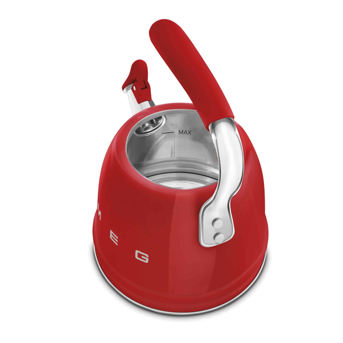 Smeg fluitketel rood - Afbeelding 3
