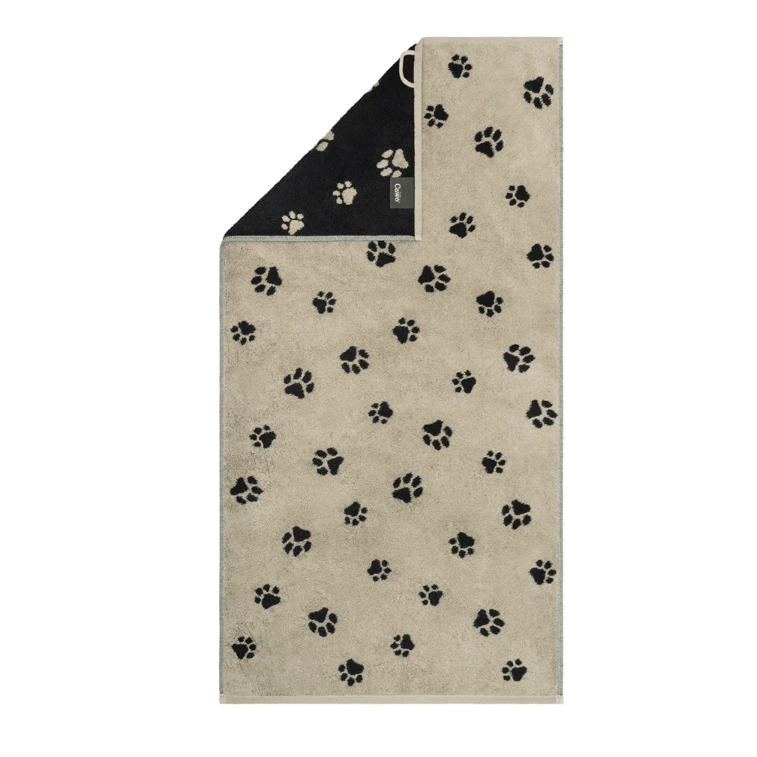 3 x Handdoeken Paws Zwart-Beige 50x100 cm - Afbeelding 2