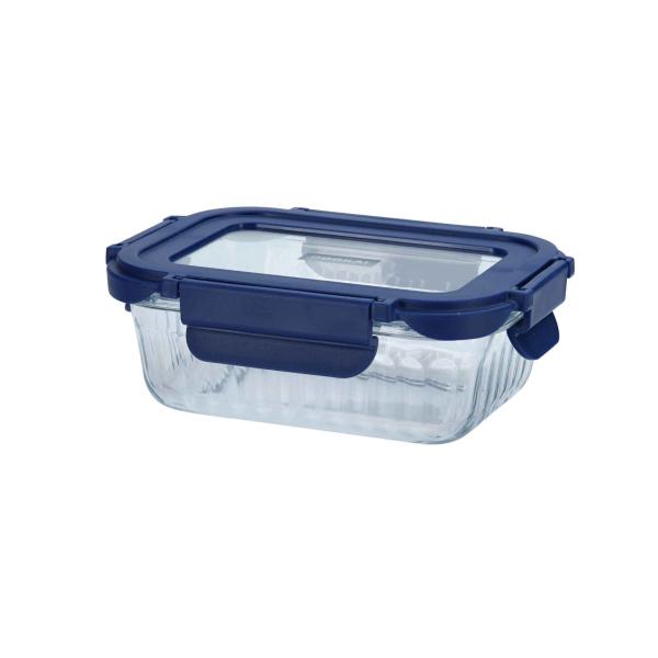 Braadslede-Diepvriesdoos glas 370ml blauw Cookai - Afbeelding 2