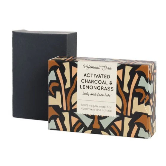 Activated charcoal & lemongrass body & face bar