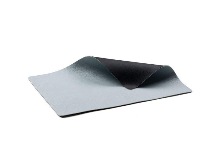 Bitz Placemat ( set van 4 ) reversible zwart/ lichtblauw - Afbeelding 2