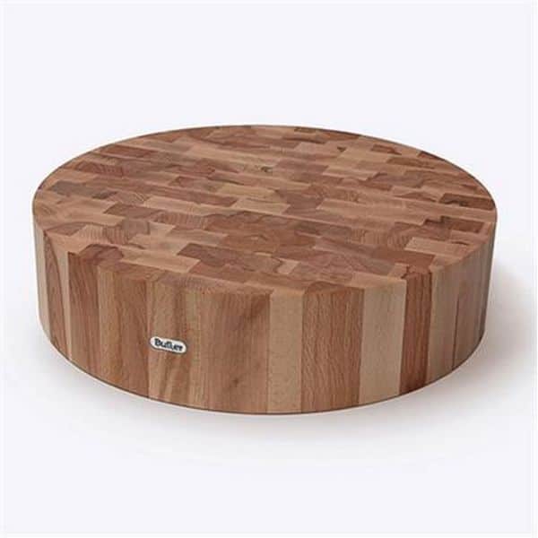 Butler snijplank kopshout rond 40cm dik 10 cm - Afbeelding 2