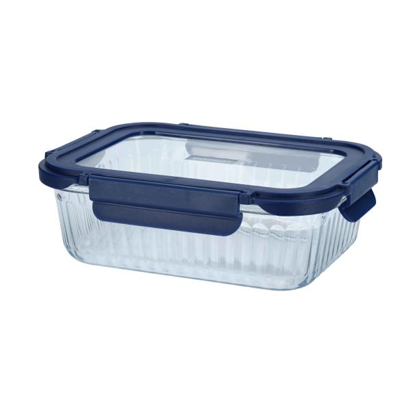 Braadslede-Diepvriesdoos glas 1040ml blauw Cookai