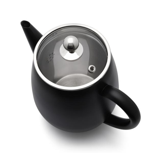 Theepot Duet Eva  dubbelwandig 1.1 liter zwart Bredemeijer - Afbeelding 4