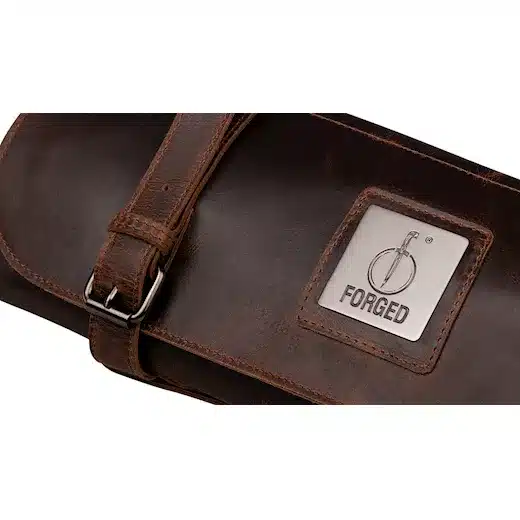 Forged messen foedraal bruin leer - Afbeelding 9