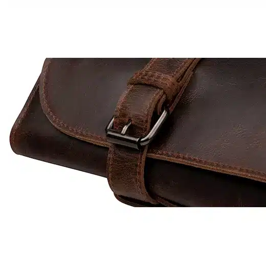 Forged messen foedraal bruin leer - Afbeelding 7