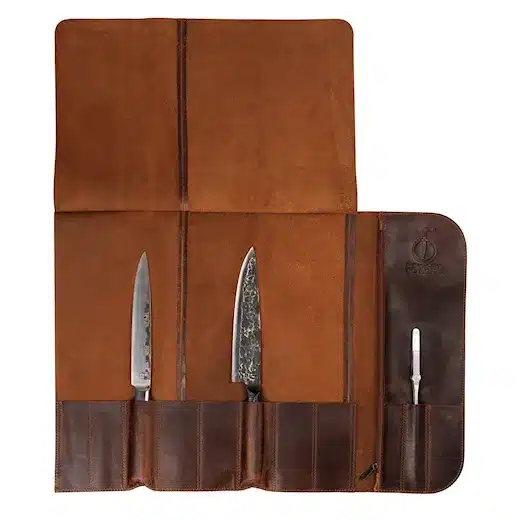 Forged messen foedraal bruin leer - Afbeelding 5